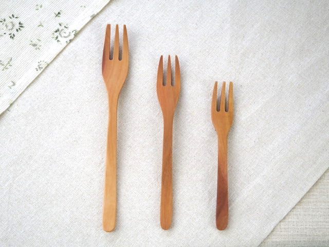 サオの木のフォークS、M、L